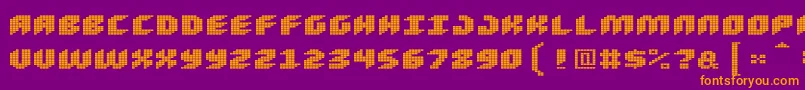 Loud Font – Orange Fonts on Purple Background