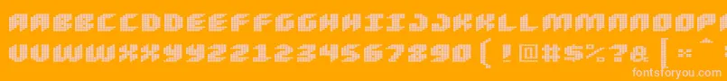 Loud Font – Pink Fonts on Orange Background