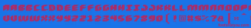 Loud Font – Red Fonts on Blue Background