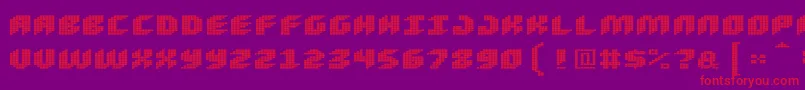 Loud Font – Red Fonts on Purple Background