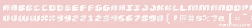 Loud-Schriftart – Weiße Schriften auf rosa Hintergrund