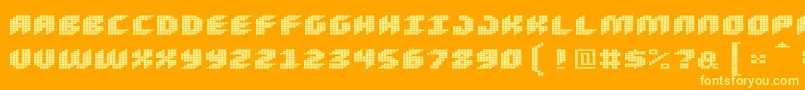 フォントLoud – オレンジの背景に黄色の文字