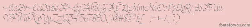 MfWeddingBells-Schriftart – Graue Schriften auf rosa Hintergrund