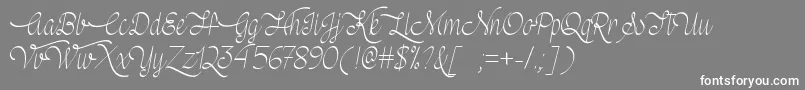 MfWeddingBells Font – White Fonts on Gray Background
