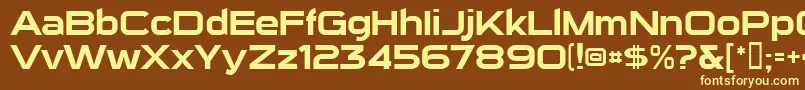 Шрифт SuiGeneris – жёлтые шрифты на коричневом фоне