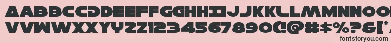 Hansolov3expand Font – Black Fonts on Pink Background