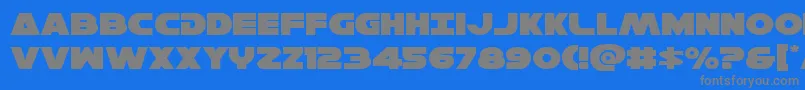 Hansolov3expand Font – Gray Fonts on Blue Background