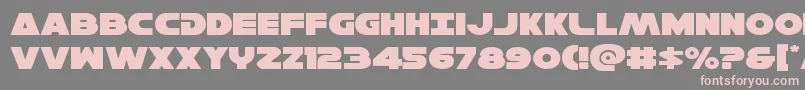 Hansolov3expand Font – Pink Fonts on Gray Background