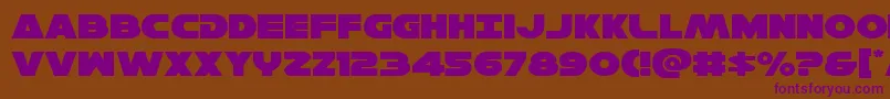Hansolov3expand Font – Purple Fonts on Brown Background