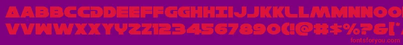 Hansolov3expand Font – Red Fonts on Purple Background