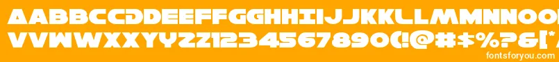 Hansolov3expand Font – White Fonts on Orange Background