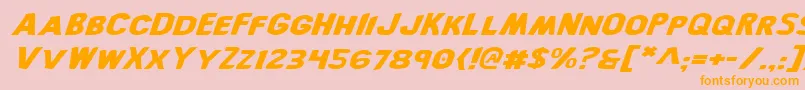 Bronicei Font – Orange Fonts on Pink Background