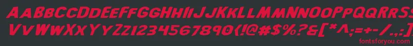 Bronicei Font – Red Fonts on Black Background