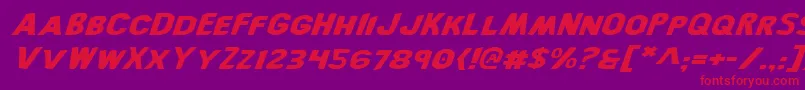 Bronicei Font – Red Fonts on Purple Background