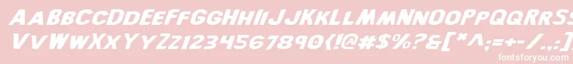 Bronicei Font – White Fonts on Pink Background