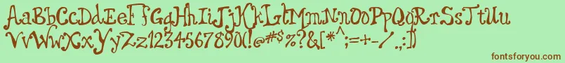 Dingle Font – Brown Fonts on Green Background