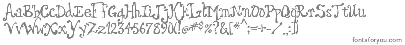 Dingle-fontti – harmaat kirjasimet valkoisella taustalla