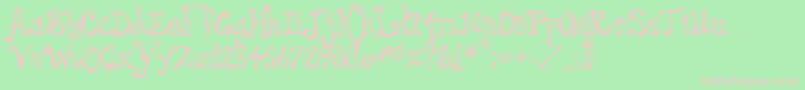 Dingle Font – Pink Fonts on Green Background