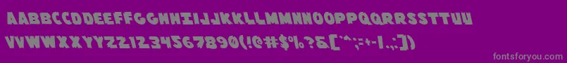 Flyingleatherv2left Font – Gray Fonts on Purple Background