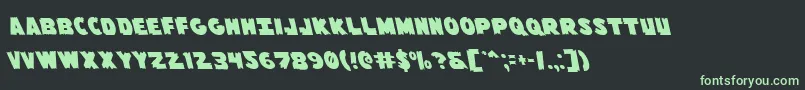Flyingleatherv2left Font – Green Fonts on Black Background
