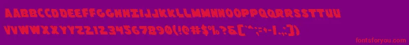 Flyingleatherv2left Font – Red Fonts on Purple Background