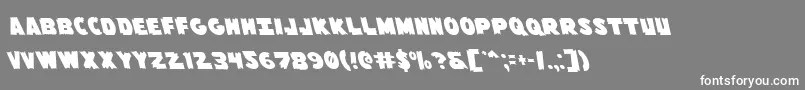 Flyingleatherv2left-Schriftart – Weiße Schriften auf grauem Hintergrund
