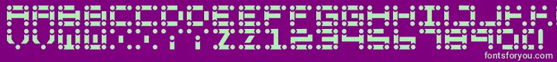 LincolnChain Font – Green Fonts on Purple Background