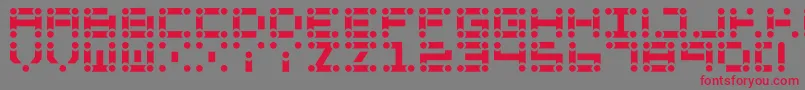 LincolnChain-Schriftart – Rote Schriften auf grauem Hintergrund
