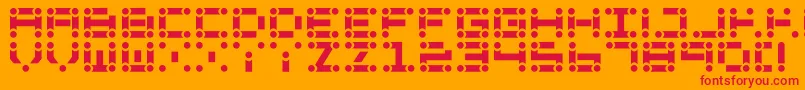 LincolnChain Font – Red Fonts on Orange Background
