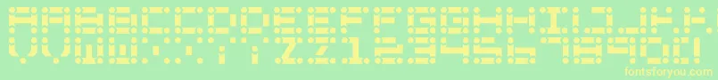 LincolnChain Font – Yellow Fonts on Green Background