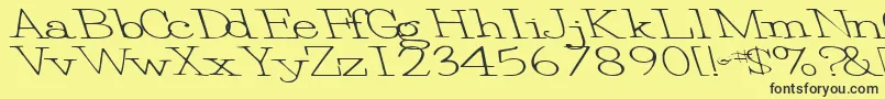 EggRegularTtnorm Font – Black Fonts on Yellow Background