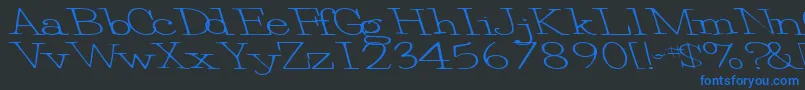 EggRegularTtnorm Font – Blue Fonts on Black Background