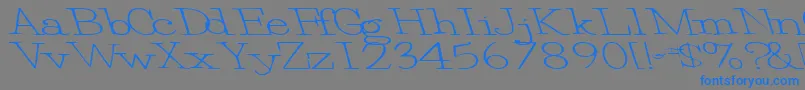 EggRegularTtnorm-Schriftart – Blaue Schriften auf grauem Hintergrund