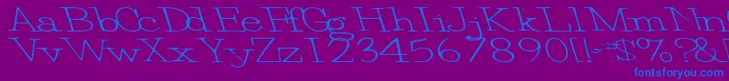 EggRegularTtnorm Font – Blue Fonts on Purple Background