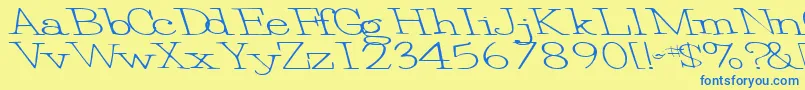 EggRegularTtnorm Font – Blue Fonts on Yellow Background