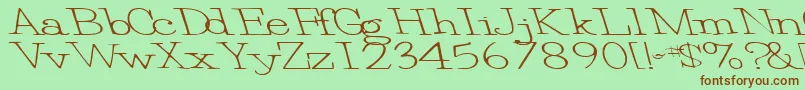 EggRegularTtnorm Font – Brown Fonts on Green Background