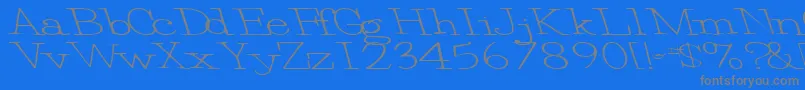 EggRegularTtnorm Font – Gray Fonts on Blue Background