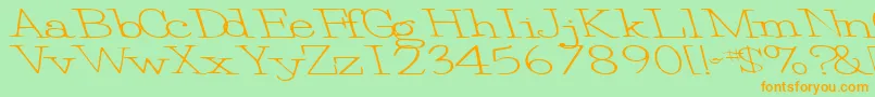 EggRegularTtnorm Font – Orange Fonts on Green Background