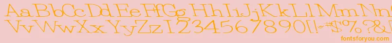 EggRegularTtnorm Font – Orange Fonts on Pink Background