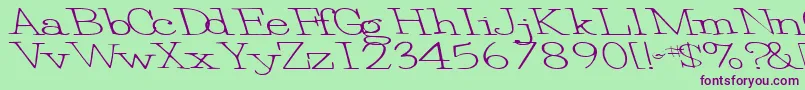 EggRegularTtnorm Font – Purple Fonts on Green Background