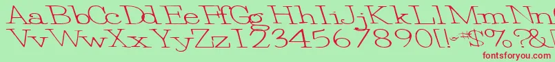 EggRegularTtnorm Font – Red Fonts on Green Background