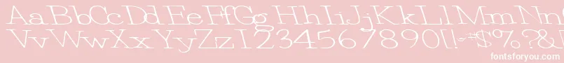 EggRegularTtnorm-Schriftart – Weiße Schriften auf rosa Hintergrund