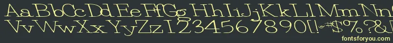 EggRegularTtnorm Font – Yellow Fonts on Black Background