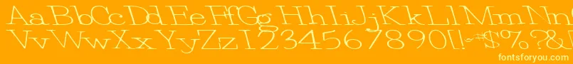 EggRegularTtnorm Font – Yellow Fonts on Orange Background