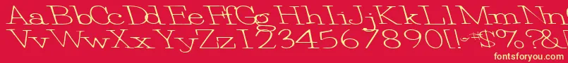 EggRegularTtnorm Font – Yellow Fonts on Red Background