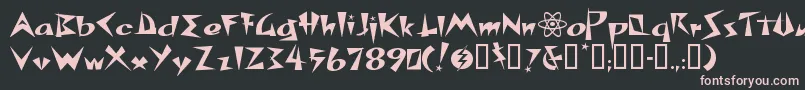 Spacp Font – Pink Fonts on Black Background