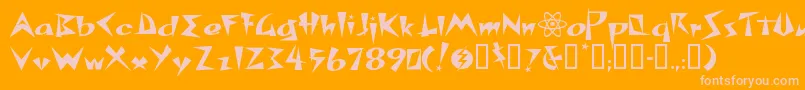 Spacp Font – Pink Fonts on Orange Background