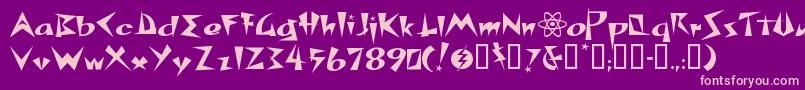 Spacp Font – Pink Fonts on Purple Background