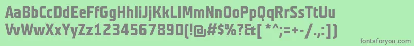 Шрифт TeutonnormalBold – серые шрифты на зелёном фоне