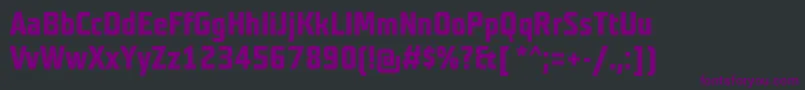 Czcionka TeutonnormalBold – fioletowe czcionki na czarnym tle